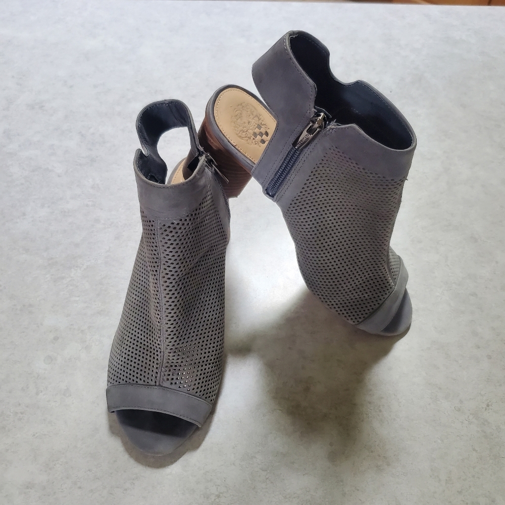 Vince Camuto Perforated Peep Toe Booties